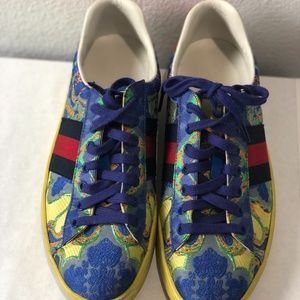 GUCCI 'ACE' PATTERNED SNEAKERS Men 8 G